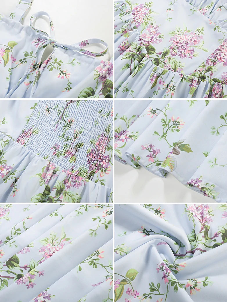 Women 2025 Summer Comfy Floral Dress with Pocket