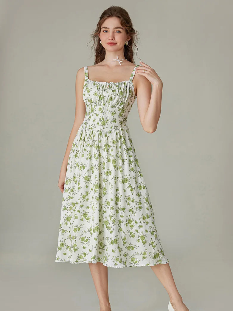 Women 2025 Summer Comfy Floral Dress with Pocket