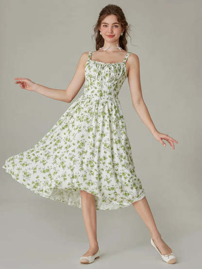 Women 2025 Summer Comfy Floral Dress with Pocket