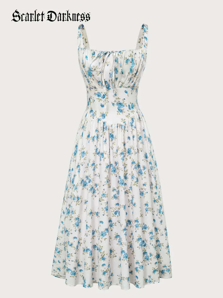 Women 2025 Summer Comfy Floral Dress with Pocket