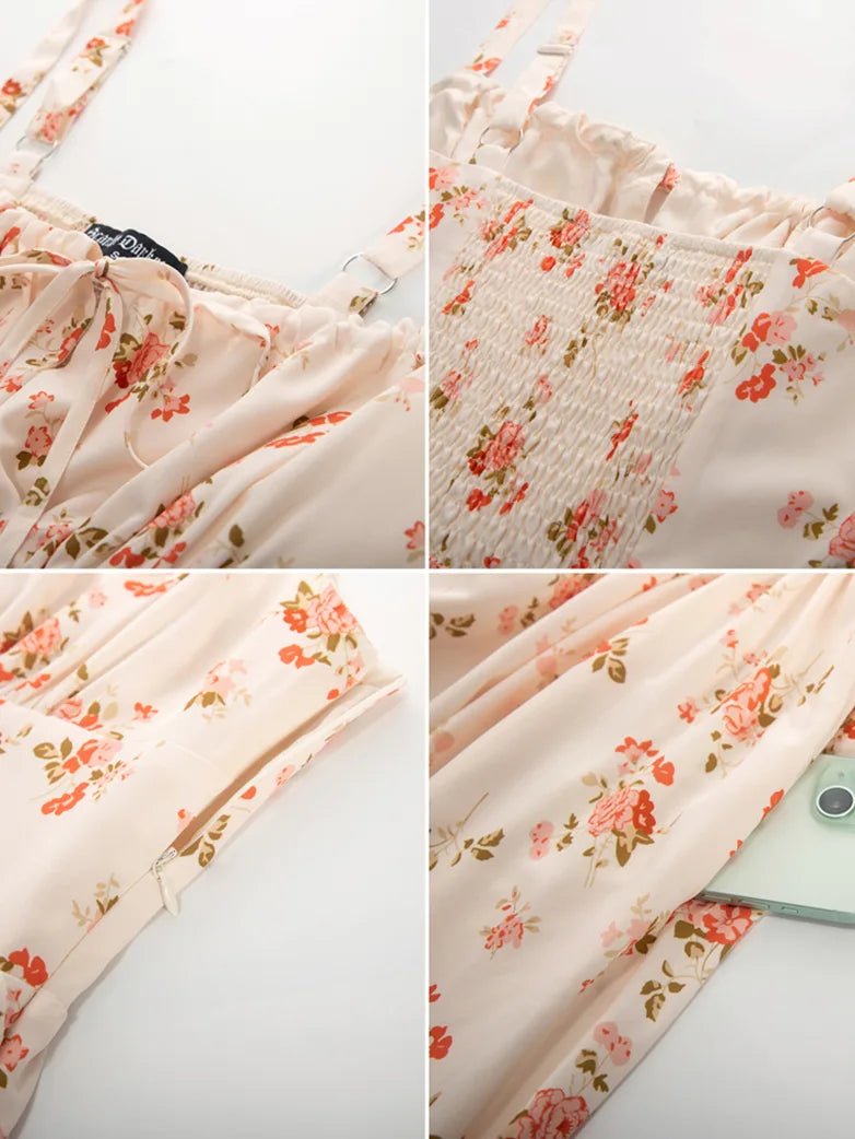 Women 2025 Summer Comfy Floral Dress with Pocket