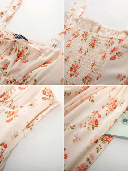 Women 2025 Summer Comfy Floral Dress with Pocket