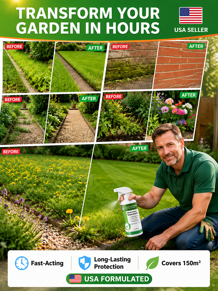 【💯EPA & OMRI Certified Organic Safe!💯】🔥Natural 8X Fast Weed Killer (Covers 1,000 Sq Ft)🔥👍50% OFF Today, 5-Year Weed-Free, 10X Money-Back Guarantee!👍