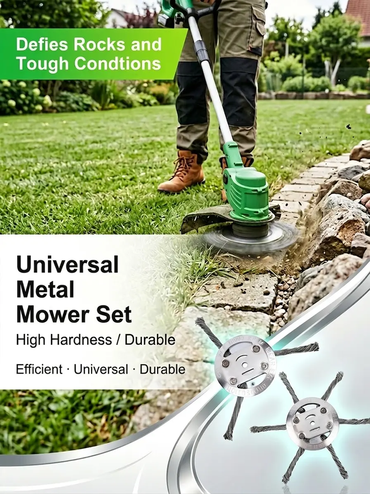 Stop Back Pain 🛠️ Pro Steel Trimmer Head: Kills Roots 4 Inches Deep and Fits Existing Mowers ⚡