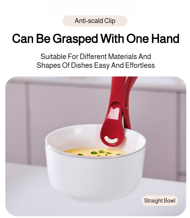 Close-up of antiscald clip showing heat-resistant design