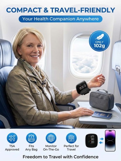 🔥 [Color-Coded & Voice Alert] Smart Wrist Blood Pressure Monitor - Instant Reading with Large LED Color Screen - One-Button Operation for Seniors - German Accuracy Chip - No More Guessing, Just Peace of Mind - Lifetime Warranty & 50% Health Subsidy Appli