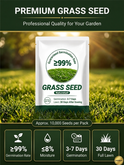 【💯Awarded the highest Dutch bio-grade quality certification!💯】🔥Ultra-fast 3-day sprout grass seed🔥👍Buy one get one free, 98.5% germination rate, 99% lawn recovery!👍