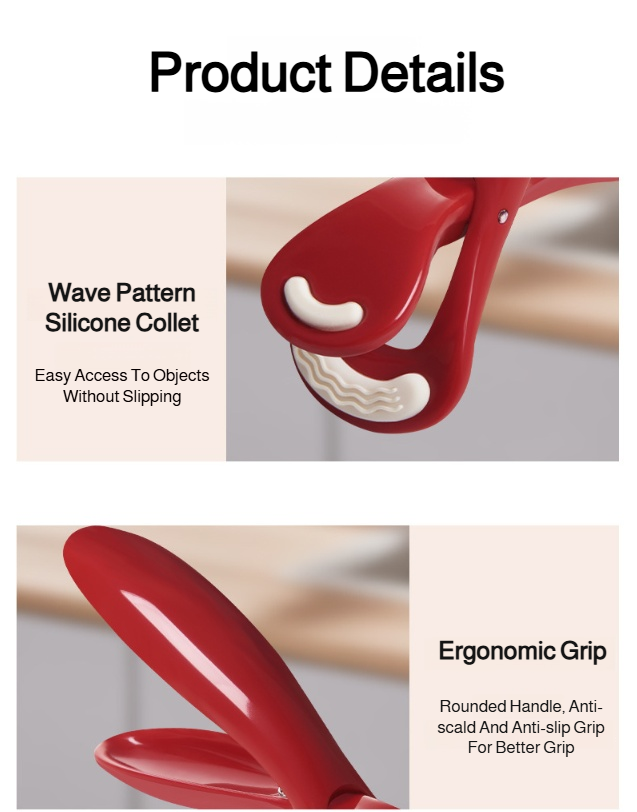 Anti-burn kitchen clip protecting hands from heat