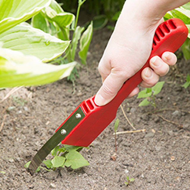 Plastic handle hand loop weeder for gardening