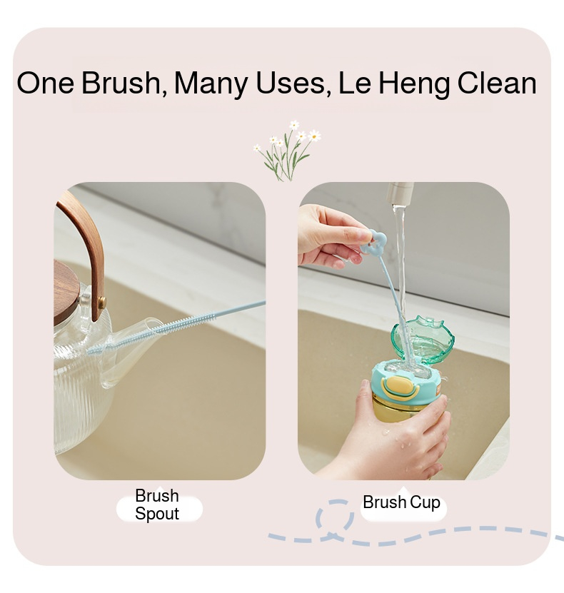 Flexible silicone bristles for thorough cleaning