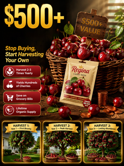 【Yale & USDA Developed 99.9% Survival!】🌱 High-Yield 2-Month Sweet Cherry Seeds (110lbs Yield) 🍒 Buy 1 Get 1 FREE, Same-Day Shipping, 100% Refund! 👍