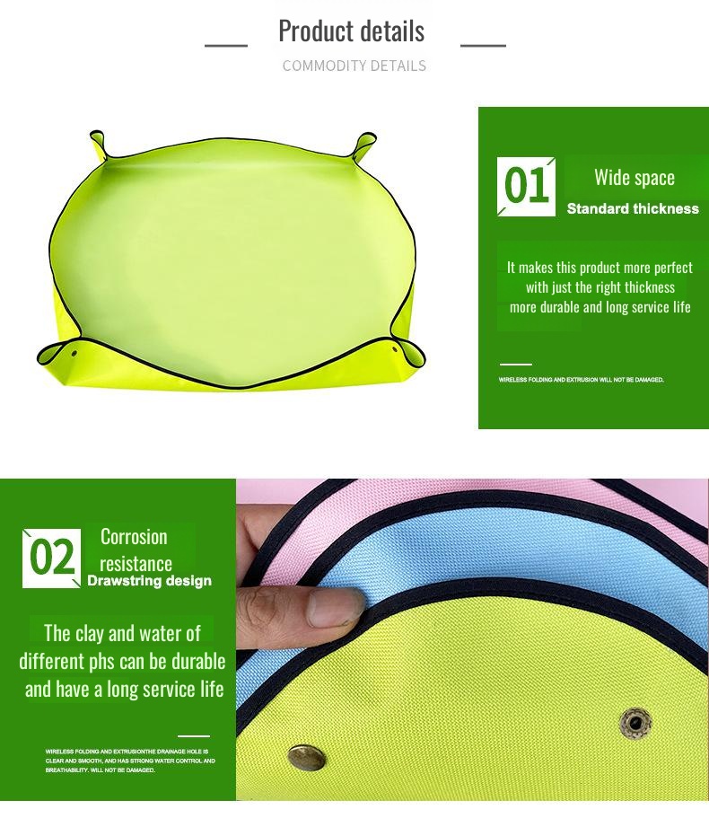 Easy-to-clean waterproof gardening mat for indoor plants