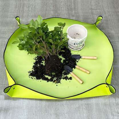 Household soil mat PVC polyester waterproof home gardening mat plant repotting green radish succulen