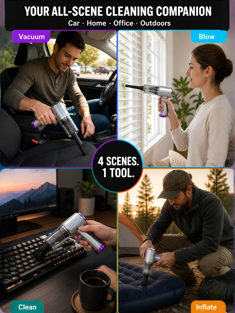 🌪️⚡ 32,000 Pa storm-force suction erases all dirt instantly!