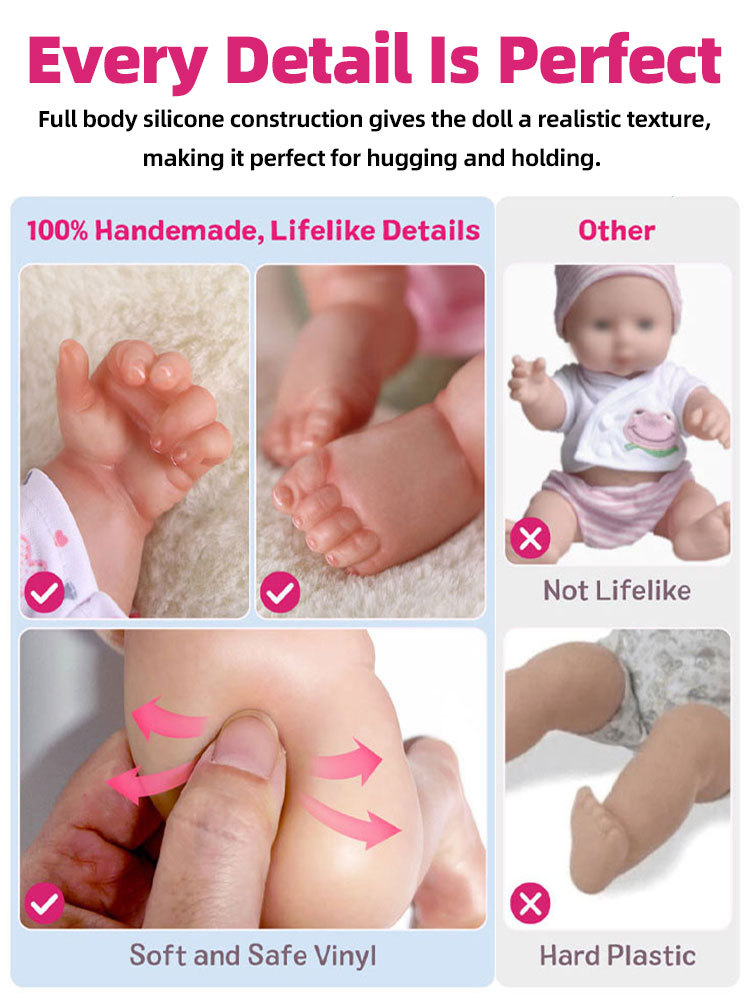 Incredibly Lifelike Silicone Doll 👶 with a Realistic Weight & Warm Touch ❤️✨