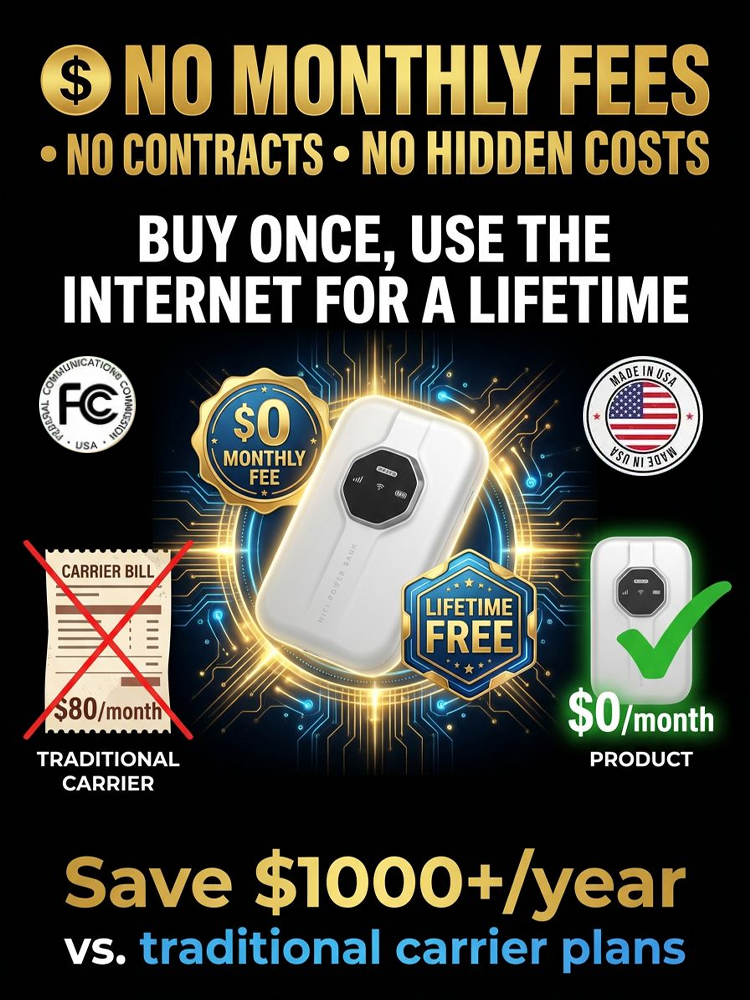 ✨ For a Burger Price: Ditch Expensive Internet Bills with Lifetime Free Pocket WiFi! ✨