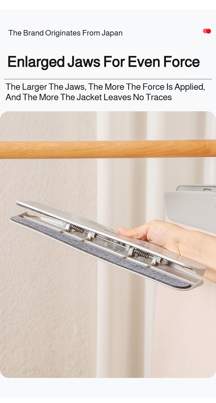 Non-slip clip hanger for closet organization