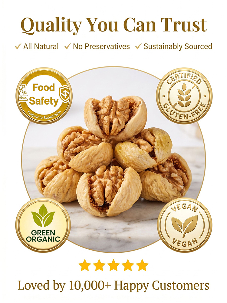✨ The Ultimate Natural Gut-Cleansing Snack! PremiumTurkish Figs Stuffed with California Walnuts for Perfect Digestion & Brain Power.