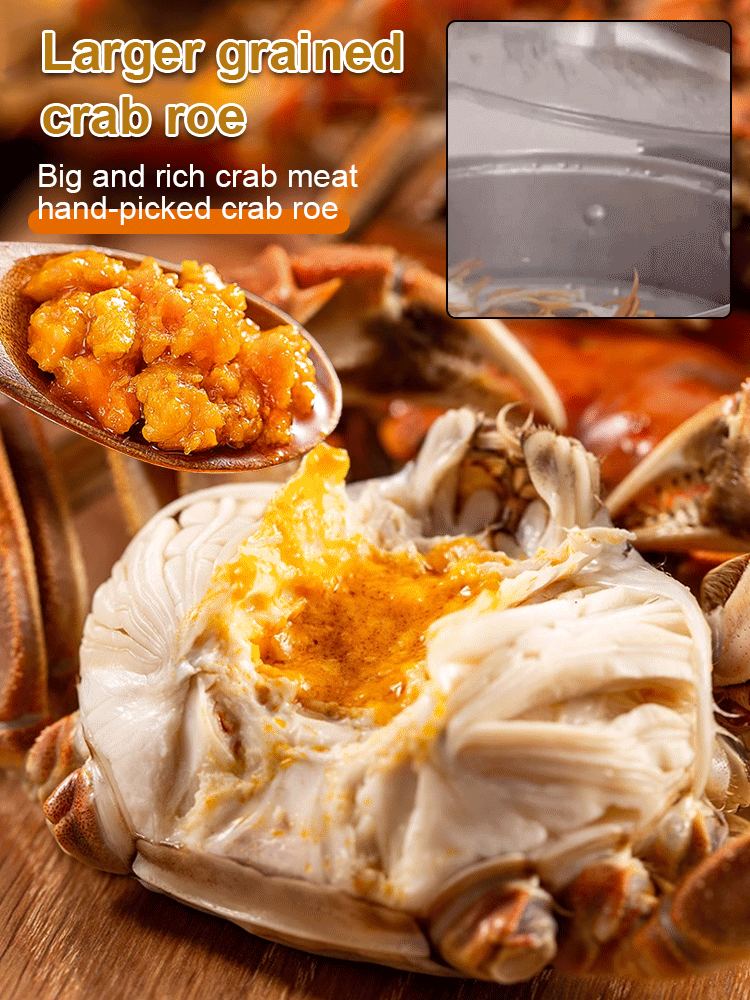 【100% PURE CRAB ROE】🦀 Each jar of our crab roe sauce is made from 8 hand-picked, live deep-sea crabs, delivering an incredibly rich and savory flavor. ✨