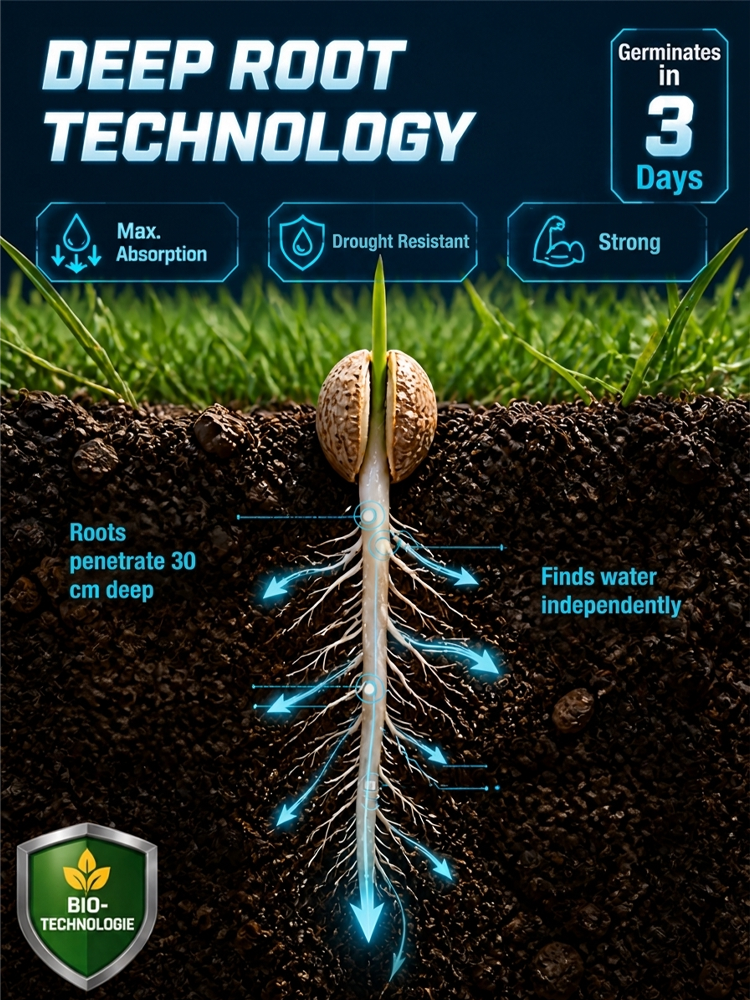 【💯Awarded the highest Dutch bio-grade quality certification!💯】🔥Ultra-fast 3-day sprout grass seed🔥👍Buy one get one free, 98.5% germination rate, 99% lawn recovery!👍