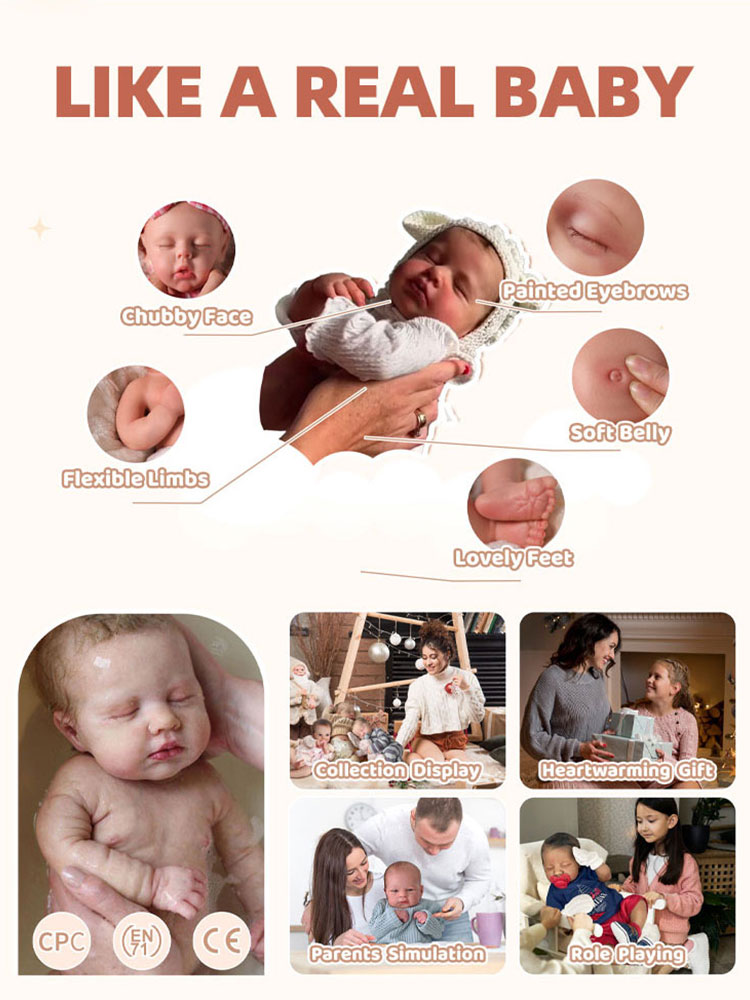 Incredibly Lifelike Silicone Doll 👶 with a Realistic Weight & Warm Touch ❤️✨