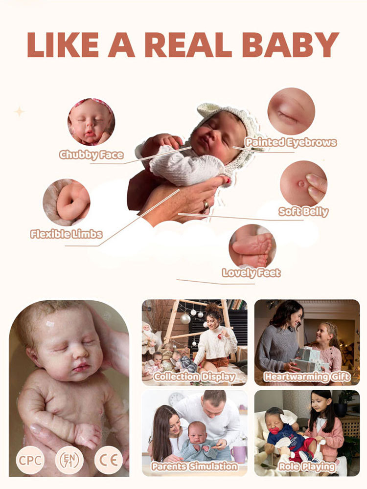 Incredibly Lifelike Silicone Doll 👶 with a Realistic Weight & Warm Touch ❤️✨