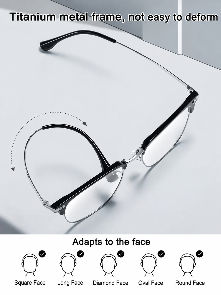 Self-Adaptive LCD Zoom Glasses, No Eye Test Needed, 0 to 1000 Diopters