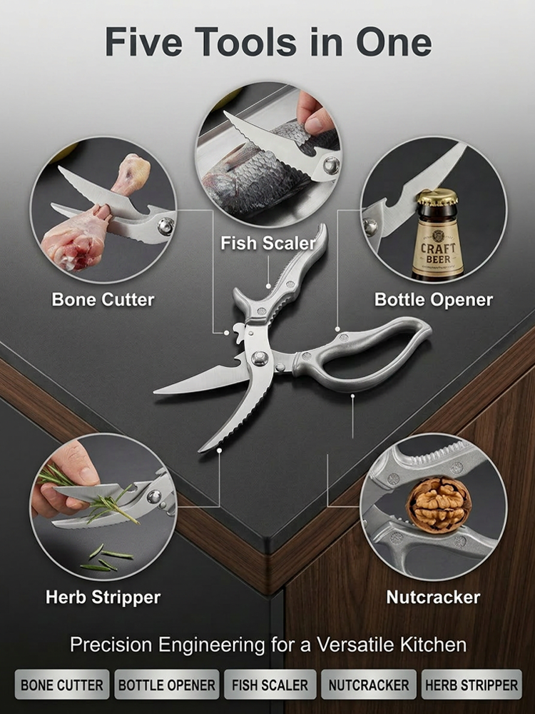 ✂️ 50% OFF | German Heavy-Duty Multi-Shears: Cuts Bones, Metal & Steel Wires!