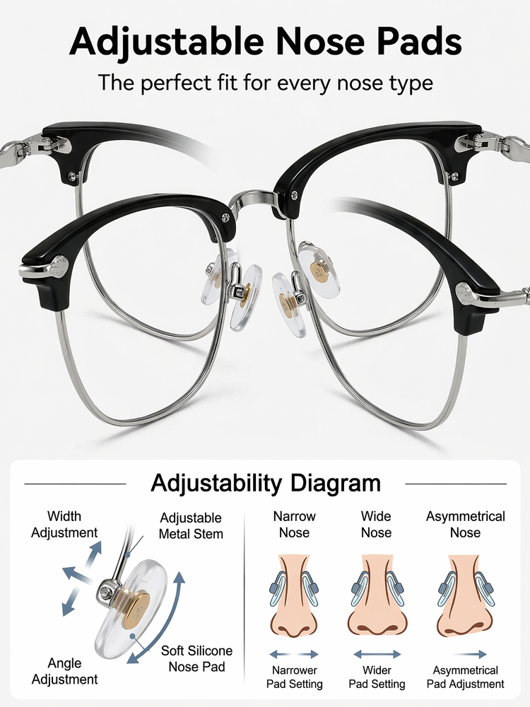 Self-Adaptive LCD Zoom Glasses, No Eye Test Needed, 0 to 1000 Diopters