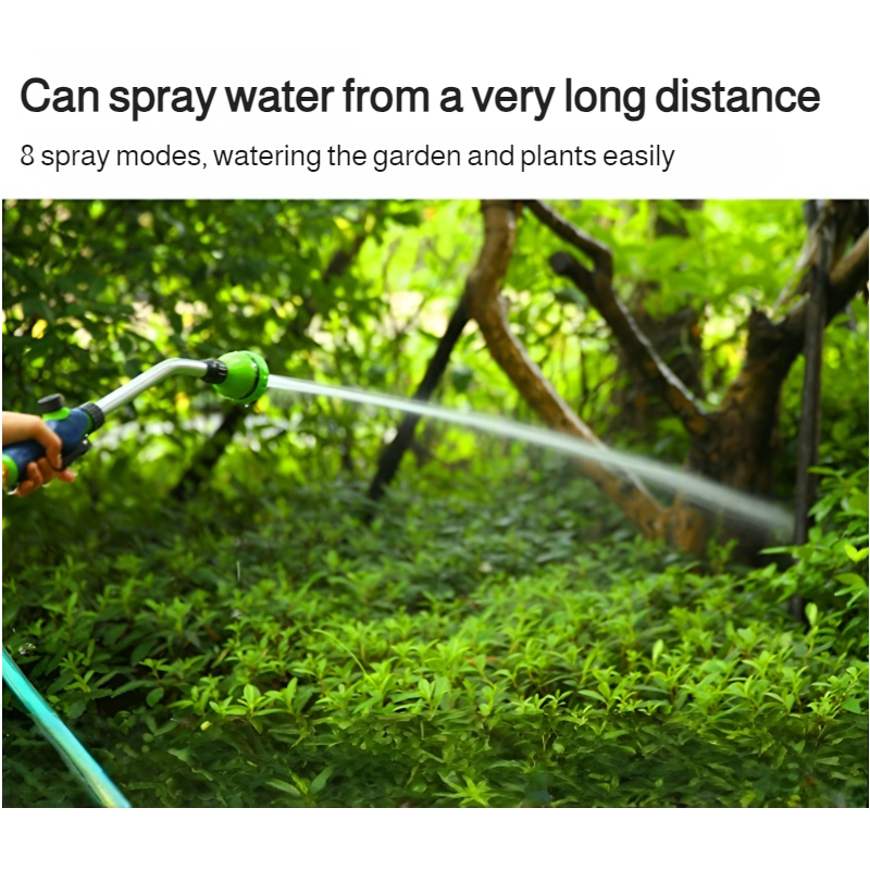 Aluminum tube water spray gun eightsection adjustable nozzle