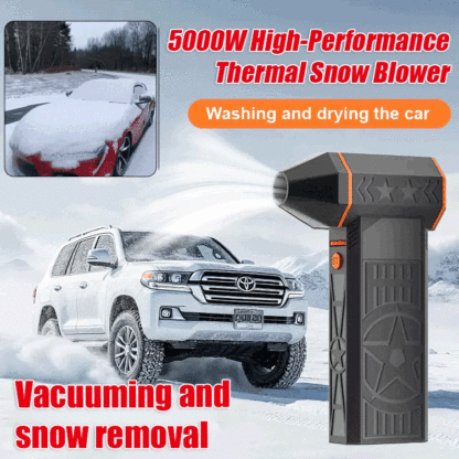 ❄️🔥 5000W Thermal Snow Blower | Portable Hot Air Turboblower 💨 | Powerful High-Speed Handheld for Automobiles 🚗 | ⚡ 3-Speed Adjustable Power
