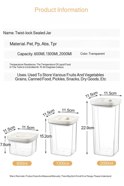 Large caliber storage box Sealed jars Healthy and environmentally friendly materials Food grade Sili