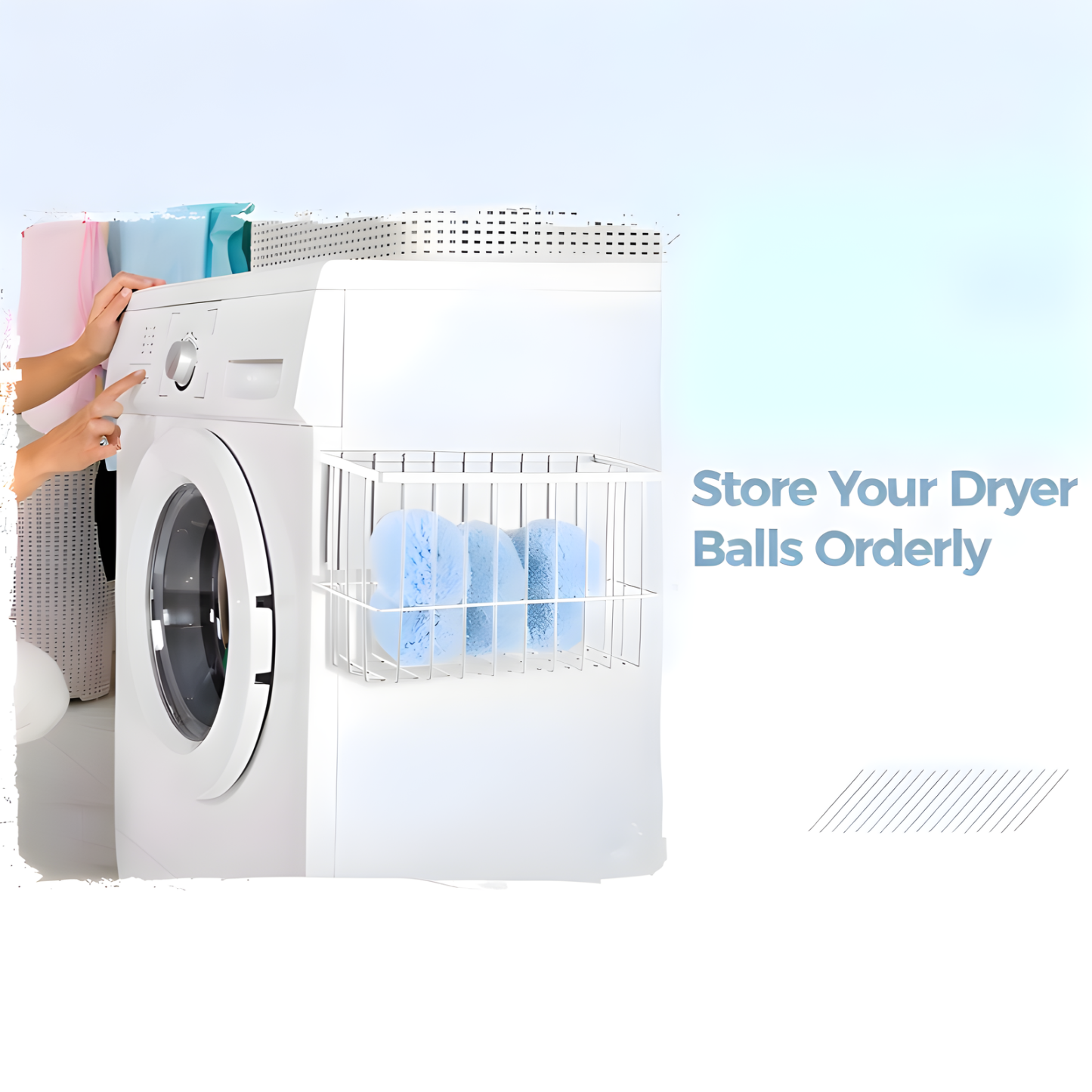 Magnetic Dryer Wool Ball Rack Wall Mounted Laundry Dryer Drum Rack Refrigerator Rack
