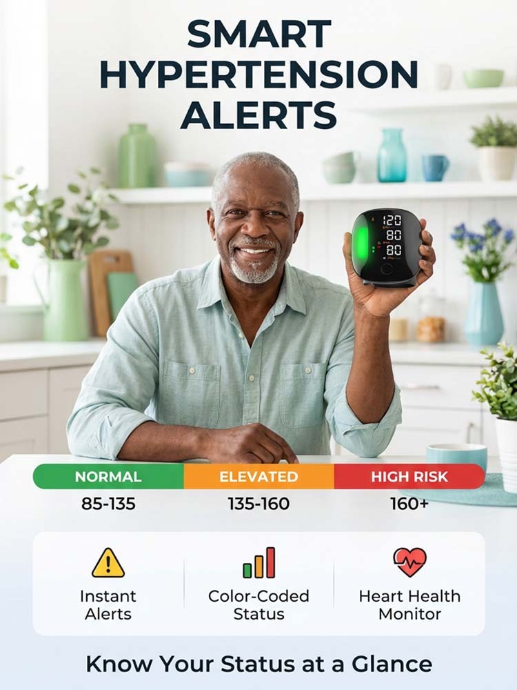 🔥 [Color-Coded & Voice Alert] Smart Wrist Blood Pressure Monitor - Instant Reading with Large LED Color Screen - One-Button Operation for Seniors - German Accuracy Chip - No More Guessing, Just Peace of Mind - Lifetime Warranty & 50% Health Subsidy Appli