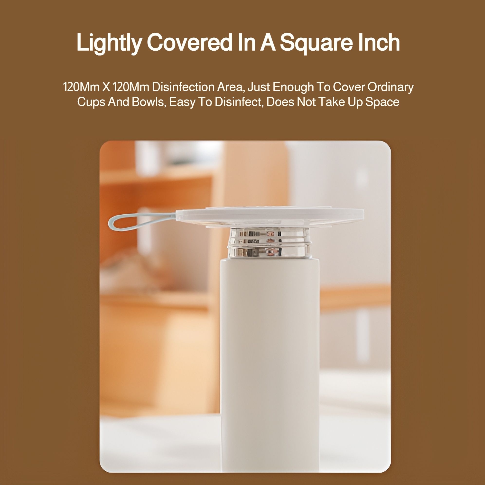 Travel-friendly mini UV sterilizer for cup covers