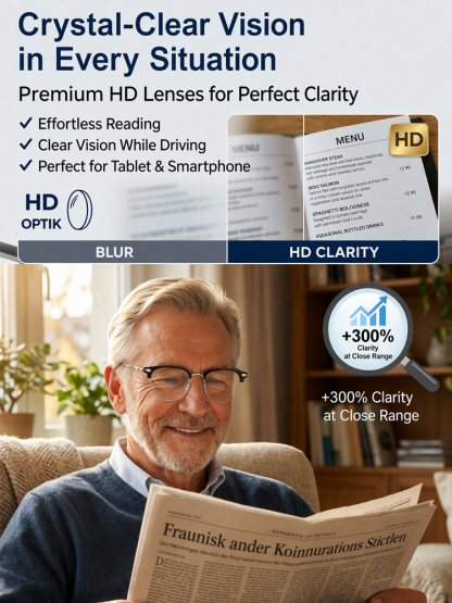 Self-Adaptive LCD Zoom Glasses, No Eye Test Needed, 0 to 1000 Diopters