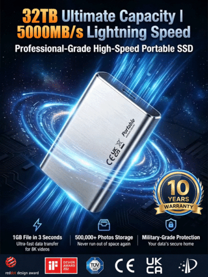 ✨ For the Price of a Beer: Get German 32TB SSD. 1-Sec Movie Transfer plus Free Shipping! ✨