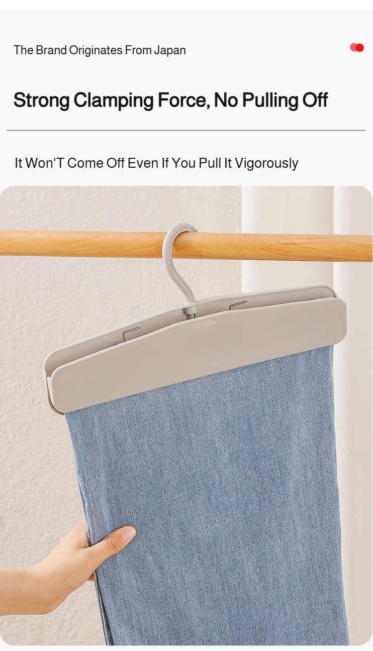 Heavy-duty skirt and pants hanger with clips