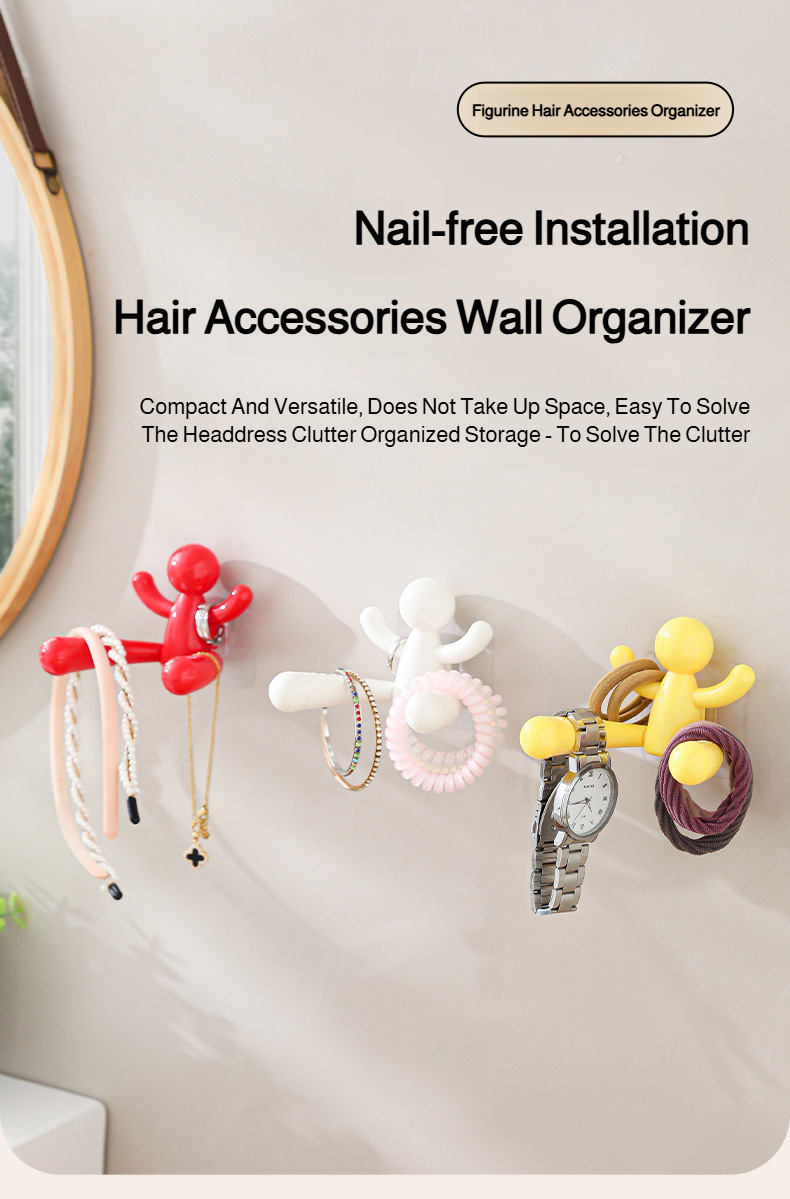 Multifunctional hair accessories storage rack with cell phone bracket