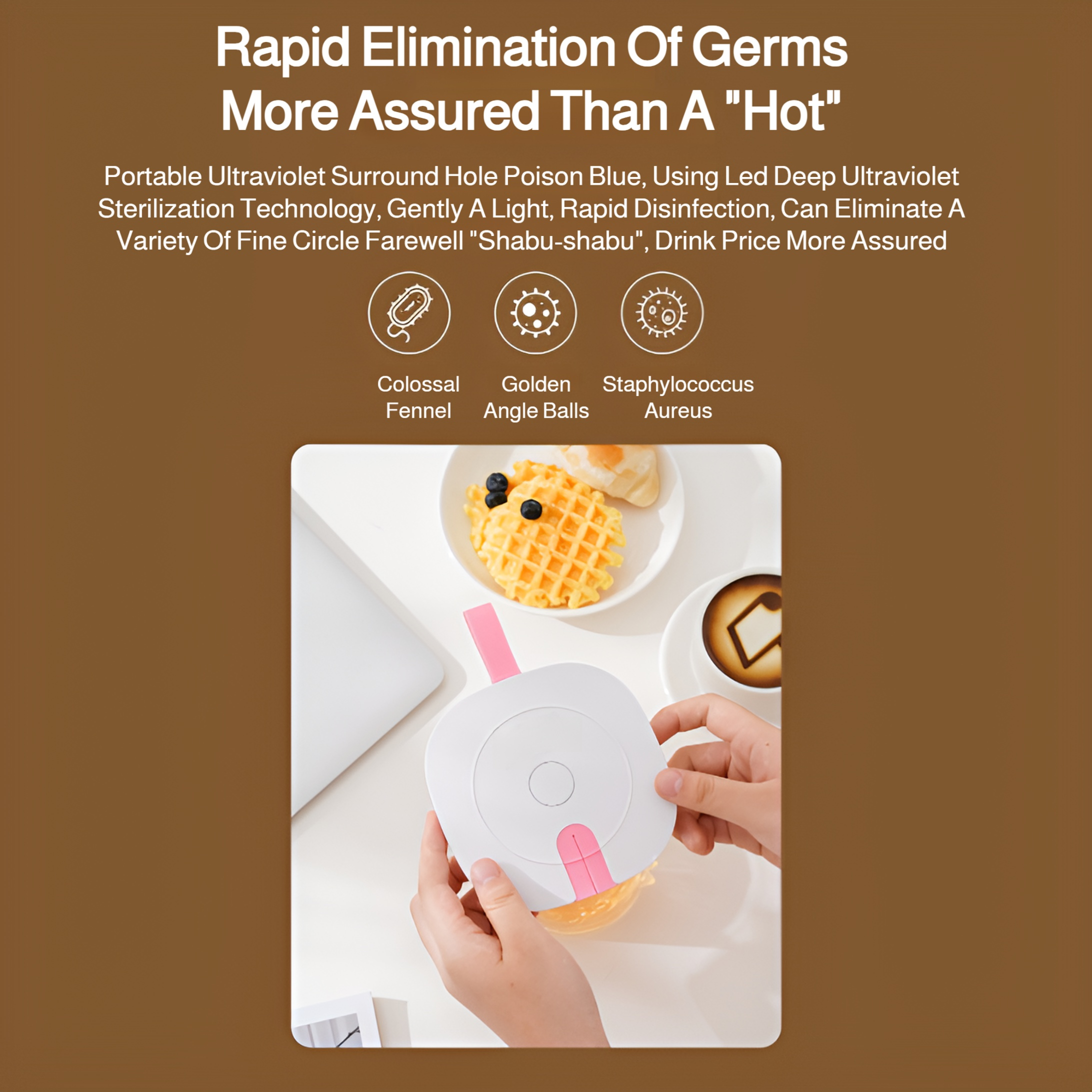 Ultraviolet sterilization multifunctional creative cup lid