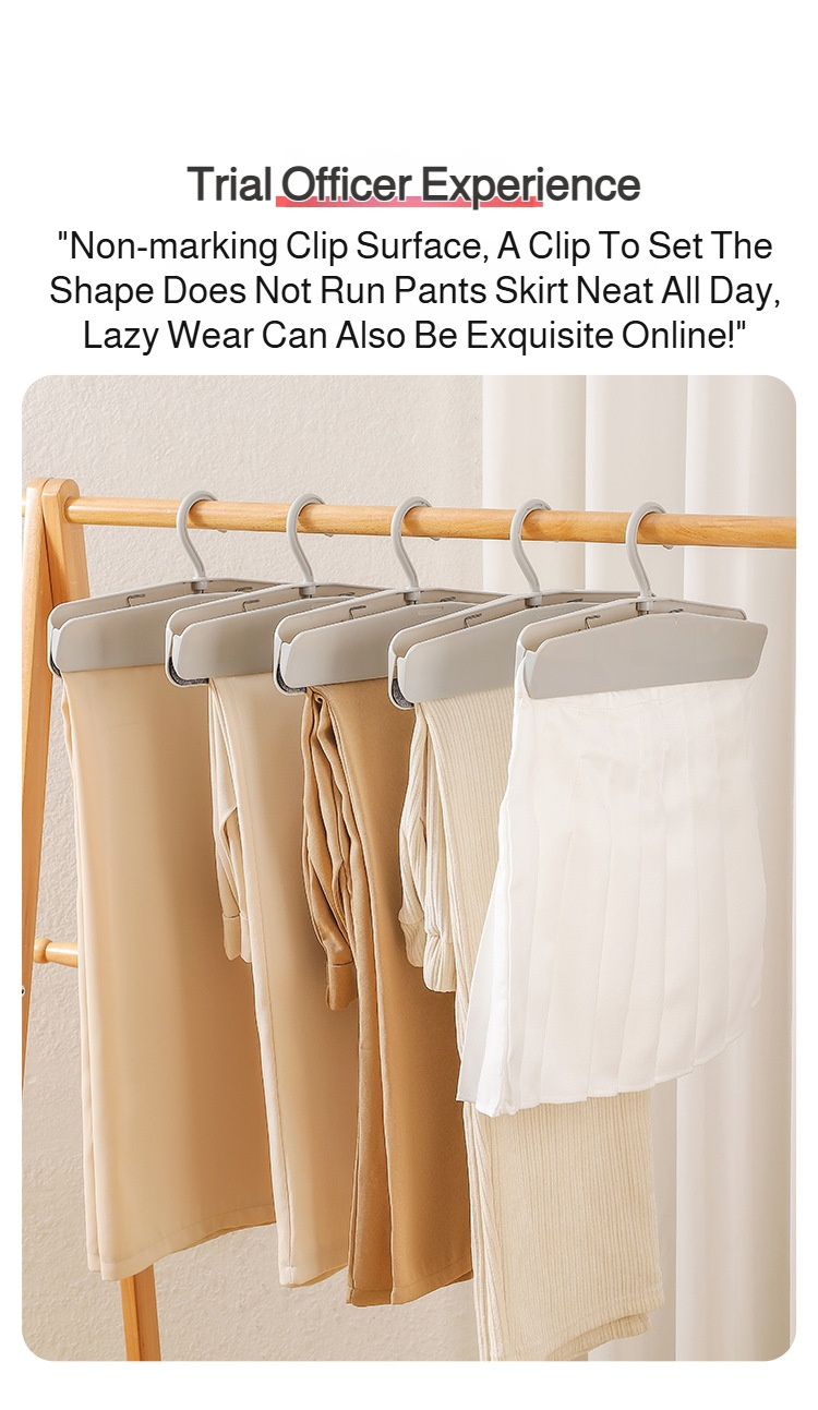 Durable strong clip hanger for pants and skirts