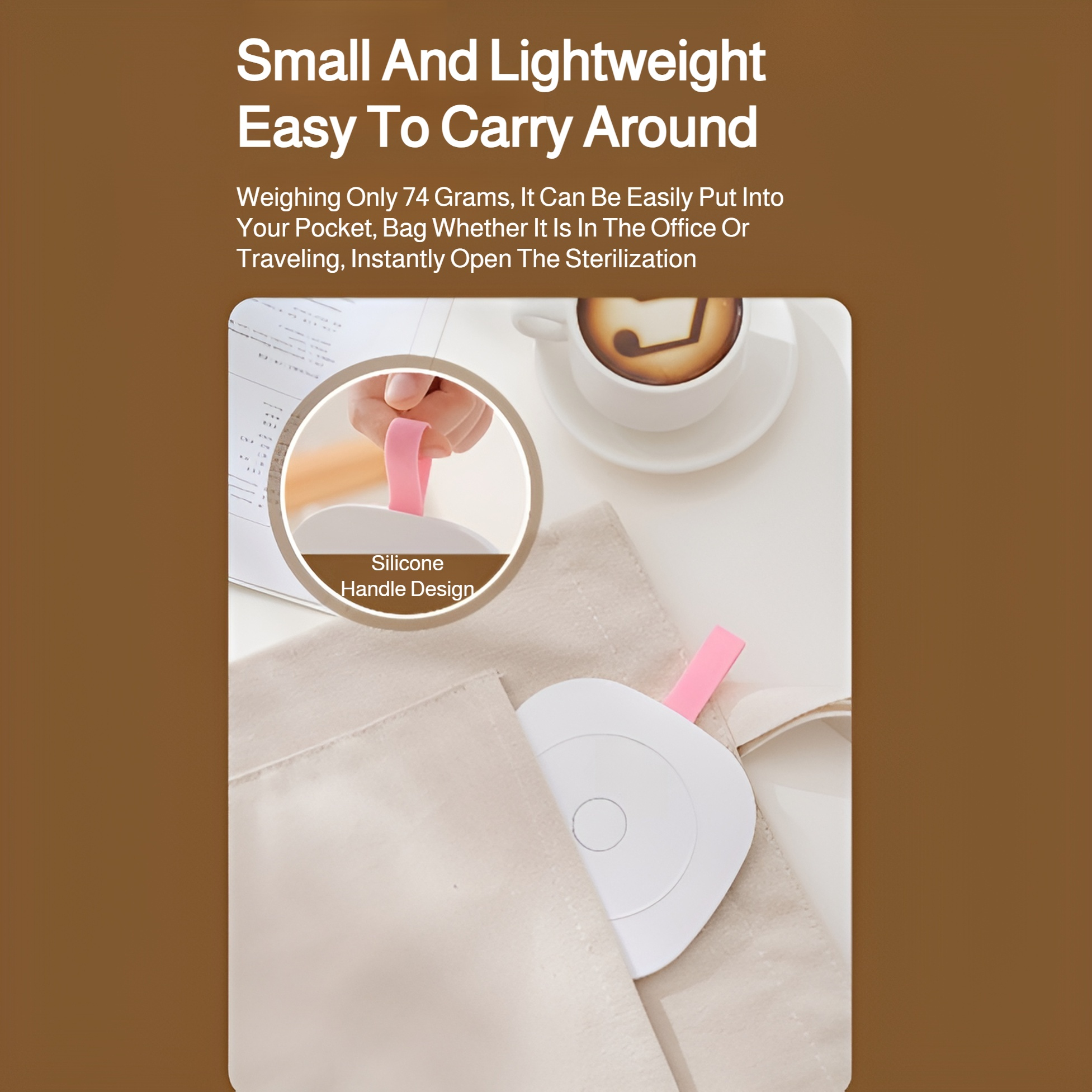 Safe and hygienic cup lid sterilizer with ultraviolet light