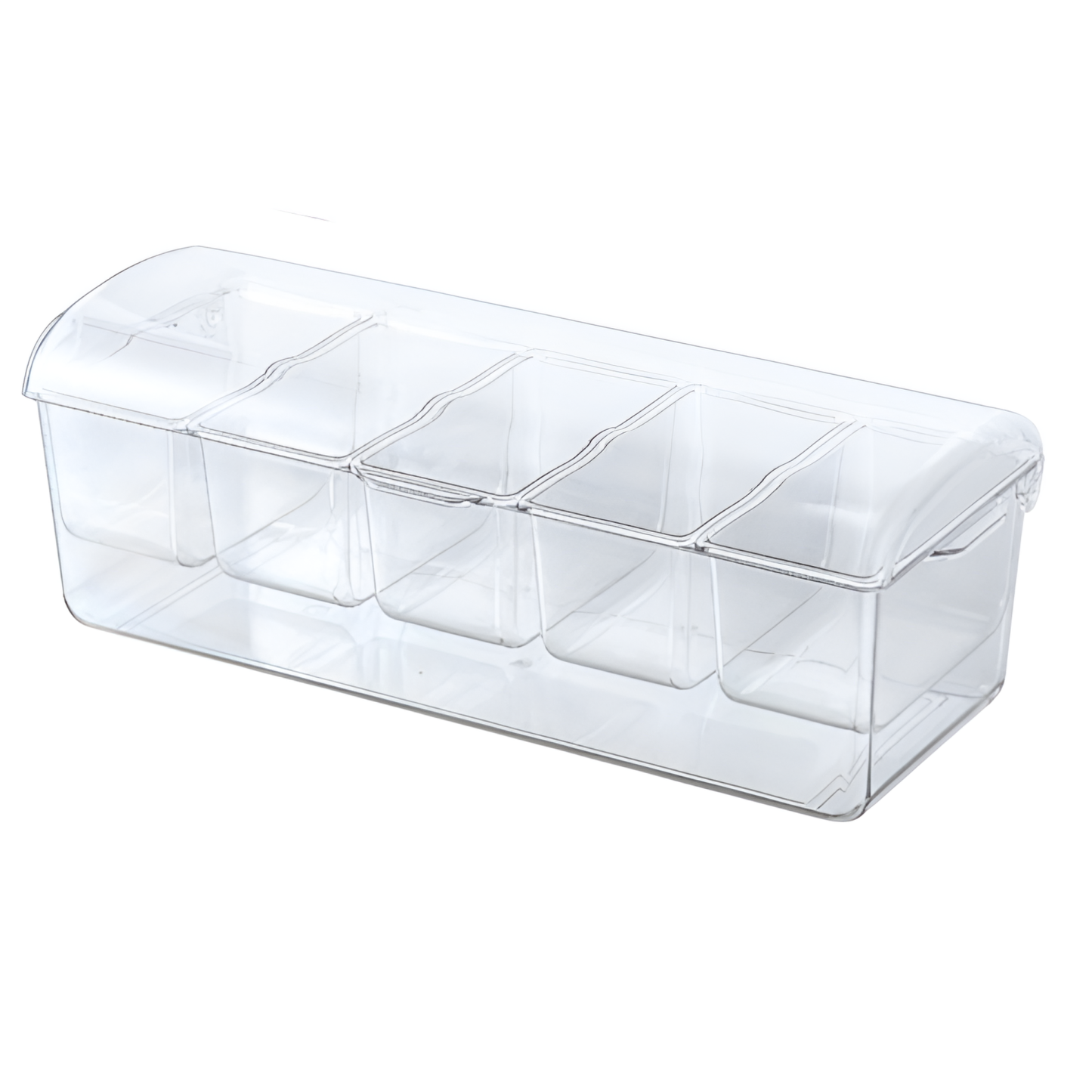 Salad storage box outdoor party picnic compartment ice box salad plate five compartment home transpa