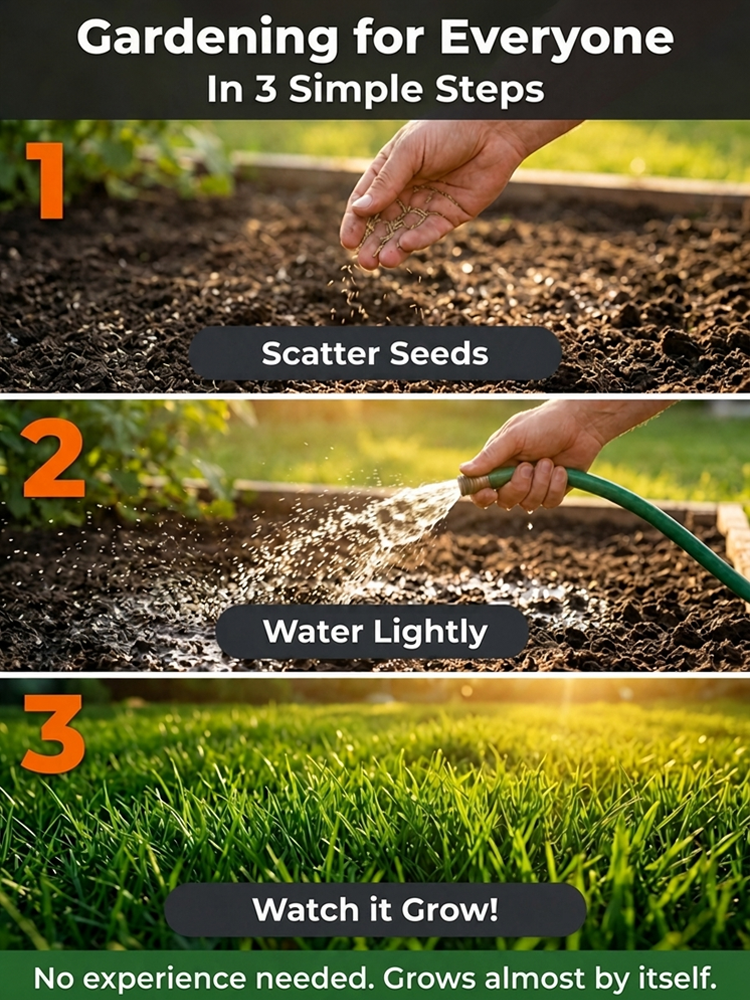 【💯Awarded the highest Dutch bio-grade quality certification!💯】🔥Ultra-fast 3-day sprout grass seed🔥👍Buy one get one free, 98.5% germination rate, 99% lawn recovery!👍