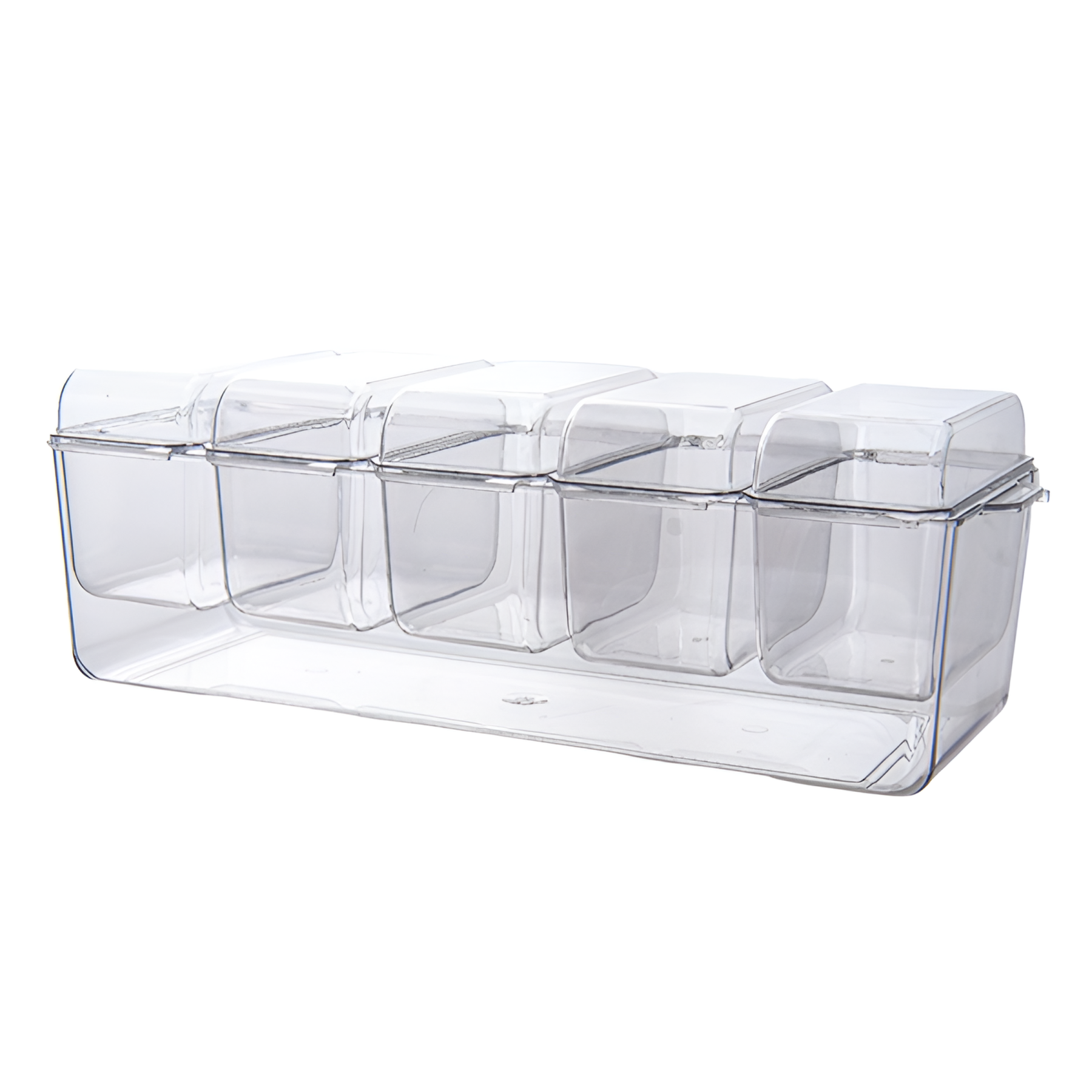 Salad storage box outdoor party picnic compartment ice box salad plate five compartment home transpa