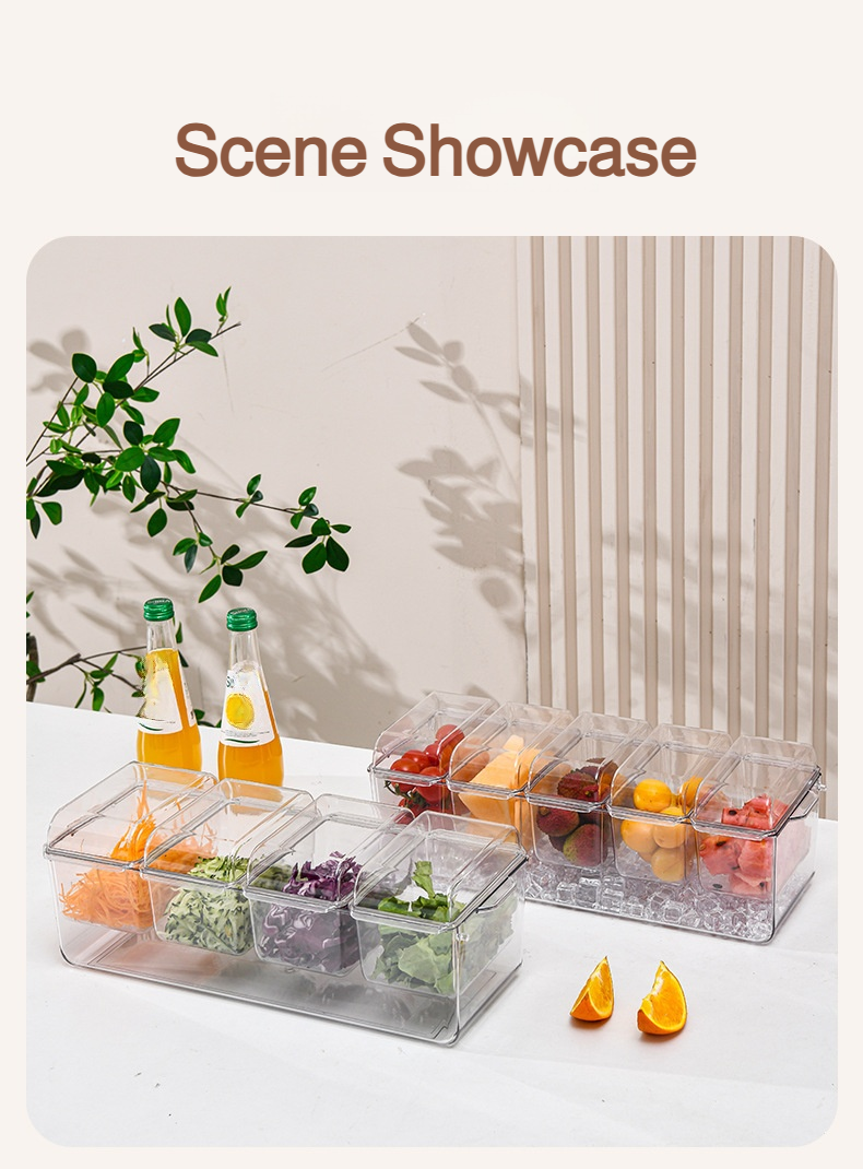 Easy-carry salad storage box for outdoor gatherings
