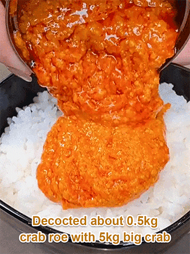 【100% PURE CRAB ROE】🦀 Each jar of our crab roe sauce is made from 8 hand-picked, live deep-sea crabs, delivering an incredibly rich and savory flavor. ✨