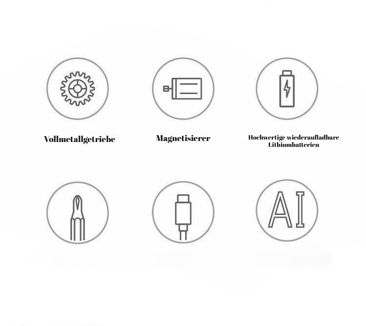 Wiederaufladbarer Mini-Schraubendreher mit ergonomischem Design