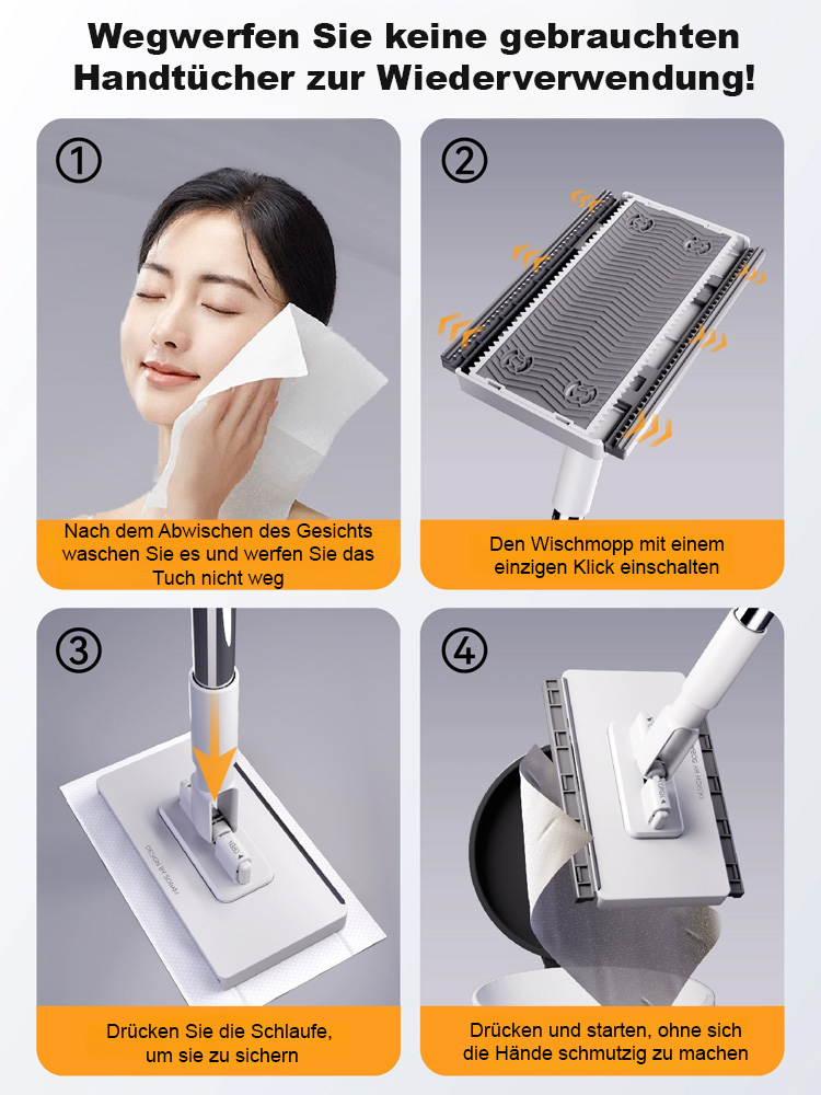 【Komfort Pur】Selbstreinigender Faulenzer-Wischmopp