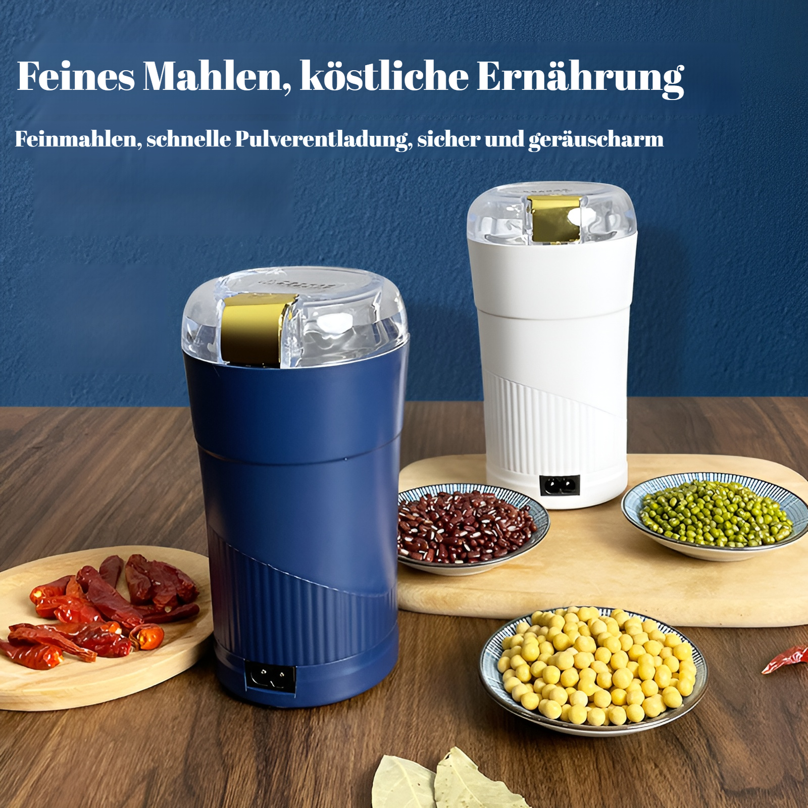 Haushaltsmühle Kleine Getreidemühle auf Küchentisch